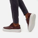 Sapato Masculino Couro Legítimo Sola Alta 6cm Everest Café