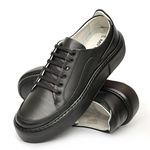 Sapato Masculino Casual Couro Legítimo Everest AllBlack 2811 