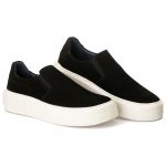 Sapato Masculino Couro Legítimo Sola Alta 6cm Everest Camurça Preto