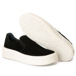 Sapato Masculino Couro Legítimo Sola Alta 6cm Everest Camurça Preto