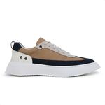 Tênis Masculino Casual Couro Legítimo Hollywood Taupe