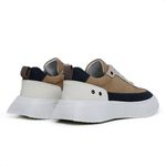 Tênis Masculino Casual Couro Legítimo Hollywood Taupe