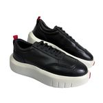 Tênis Masculino Casual Couro Legítimo Hong Kong Preto