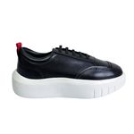 Tênis Masculino Casual Couro Legítimo Hong Kong Preto