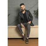 Sapato Masculino Loafer Masculino em Couro Legítimo Tratorado Preto Dubay