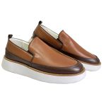 Sapato Loafer Masculino Couro Legítimo Alaska Castor com camurça 