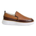 Sapato Loafer Masculino Couro Legítimo Alaska Castor com camurça 