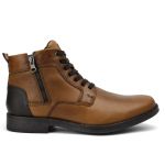 Bota Masculina Urbana Casual Boxer Couro Legítimo Mostarda Café
