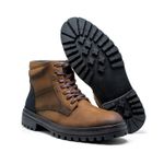  Coturno Masculino Couro Legítimo Marrom Terra Azul Marinho 