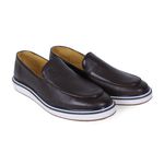 Sapato Masculino Esporte Fino Couro Legítimo Loafer Milão Coffe