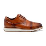 Sapato Masculino Derby Esporte Fino em Couro Nobre Caramelo 