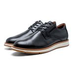Sapato Masculino Derby Esporte Fino Eccelenza em Couro Nobre Preto