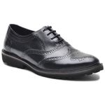 Sapato Masculino Oxford Brogue Wing Black