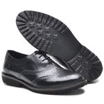 Sapato Masculino Oxford Brogue Wing Black