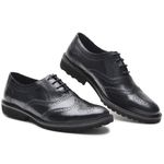 Sapato Masculino Oxford Brogue Wing Black