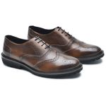 Sapato Masculino Oxford Brogue Wing Castor
