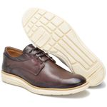 Sapato Masculino Esporte Fino Couro Legítimo Derby Café