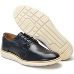 Sapato Masculino Esporte Fino Couro Legítimo Derby Preto