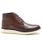 Bota Masculina Em Couro Legítimo Raphaello Footwear Canela Café