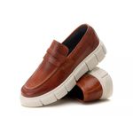 Sapato Masculino Couro Legítimo Sola Alta Bangkok Castor
