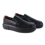 Sapato Masculino Couro Legítimo Sola Alta 6cm Granada AllBlack 