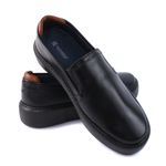 Sapato Masculino Couro Legítimo Sola Alta 6cm Granada AllBlack 