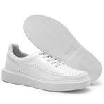 Sapato Masculino Couro Legítimo Sola Alta Chicago White