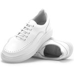 Sapato Masculino Couro Legítimo Sola Alta Chicago White