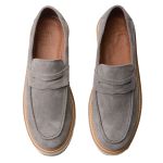 Sapato Masculino Loafer Catar Grey em Camurça Importada 