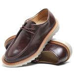 Sapato Masculino Esporte Fino Raphaello Foootwear Couro Legítimo Lisboa Café