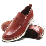 Loafer Masculino Esporte Fino Roma em Couro Legitimo Castor