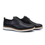 Sapato Masculino Derby Elite New York em Couro Legítimo Preto