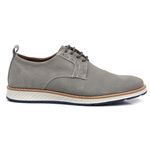 Sapato Masculino Derby Elite New York em Couro Camurça Cinza