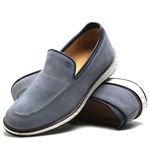 Sapato Masculino Loafer Caribe Blue Raphaello Footwear em camurça importada