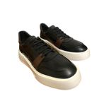 Tênis Sneaker Masculino Casual Couro Legítimo Raphaello Footwear Fly Black