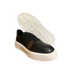 Tênis Sneaker Masculino Casual Couro Legítimo Raphaello Footwear Fly Black
