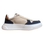 Sapato Masculino Couro Legítimo Elástico Sola Eva Vancouver Areia Castor