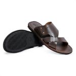 Chinelo Masculino Luxo couro legítimo havana