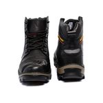 Bota Coturno Couro Legítimo Preto Masculina Adventure Trilha Moto Com C.a