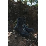 Bota Coturno Couro Legítimo Preto Masculina Adventure Trilha Moto Com Cano Alto c/zíper