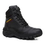 Bota Coturno Couro Legítimo Alabama Preta Masculina Adventure Trilha Com C.A 