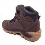 Bota Coturno Cano Médio Couro Legítimo Colorado Marrom Masculina Adventure Trilha Com C.A 