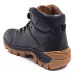 Bota Coturno Cano Médio Couro Legítimo Colorado Preta Masculina Adventure Trilha Com C.A 