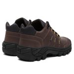 Tênis Couro Legítimo Café Malibu Masculino Confortável Adventure Trilha Com C.A