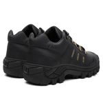 Tênis Couro Legítimo Preto Malibu Masculino Confortável Adventure Trilha Com C.A