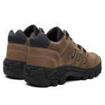 Tênis Couro Legítimo Taupe Malibu Masculino Confortável Adventure Trilha Com C.A 