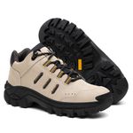 Tênis Couro Legítimo Off White Malibu Masculino Confortável Adventure Trilha Com C.A
