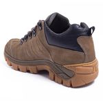 Tênis Couro Legítimo Taupe SanDiego Masculino Confortável Adventure Trilha Com C.A 