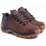 Tênis Couro Legítimo Terracota SanDiego Masculino Confortável Adventure Trilha Com C.A