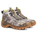 Bota Coturno Couro Legítimo Camuflada Cinza Masculina Adventure Trilha Com C.a